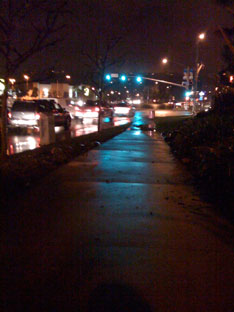 Rainy night scene